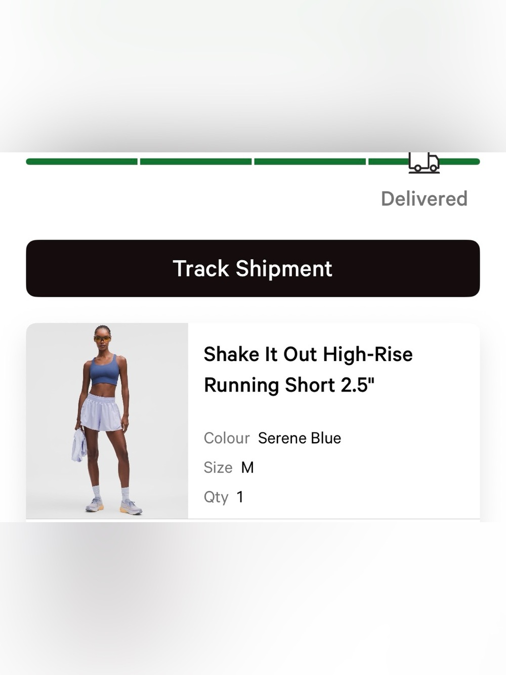 Lululemon Shake It Out High-Rise
Running Short 2.5" Serene Blue - Picture 2 of 6